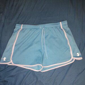 Blue workout shorts